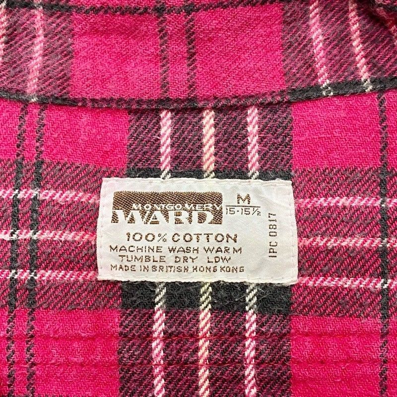 60's～70's MONTGOMERY WARDヘビーネルシャツ Mサイズ