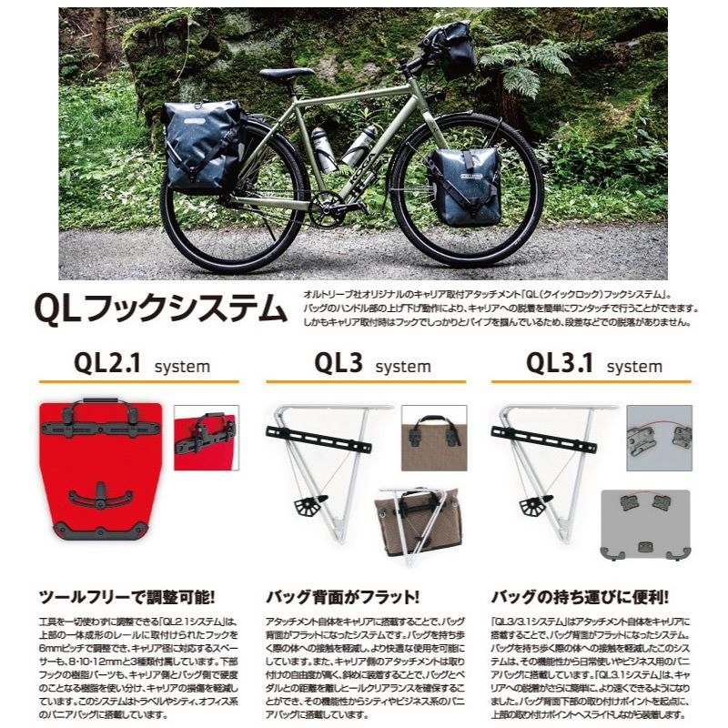 オルトリーブ(ORTLIEB) バックローラークラシック QL2.1(ペア