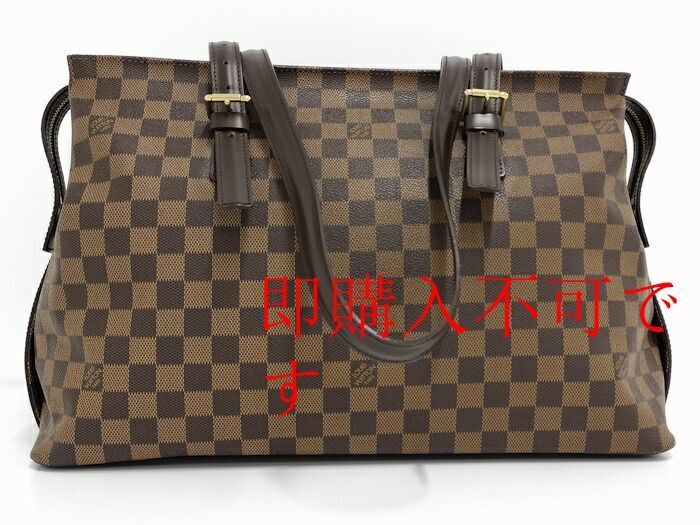 LOUIS かわいくっ VUITTON◇チェルシー_ダミエ・エベヌ_BRW/PVC/BRW