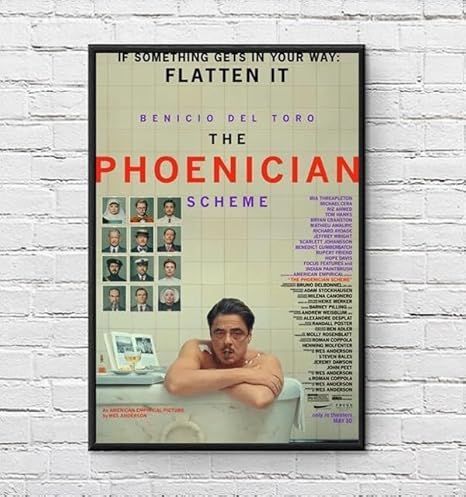 フレーム付-黒-】映画ポスター ザザコルダのフェニキア計画 The