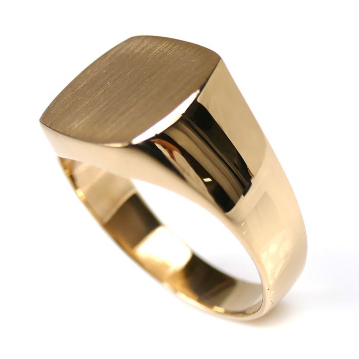 K18YG イエローゴールド 印台 リング 指輪 18号 11.1g メンズ