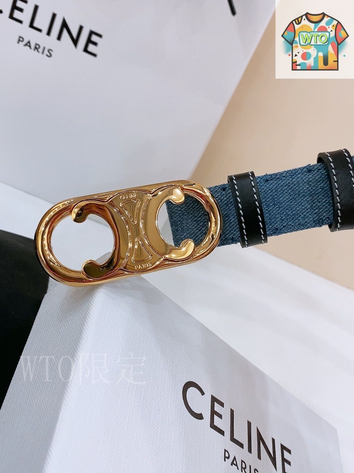 CELINE デニムベルト ロゴポーチ付き 今日特価】Celine セリーヌ 24 中号 デニムベルト-2 - メルカリ