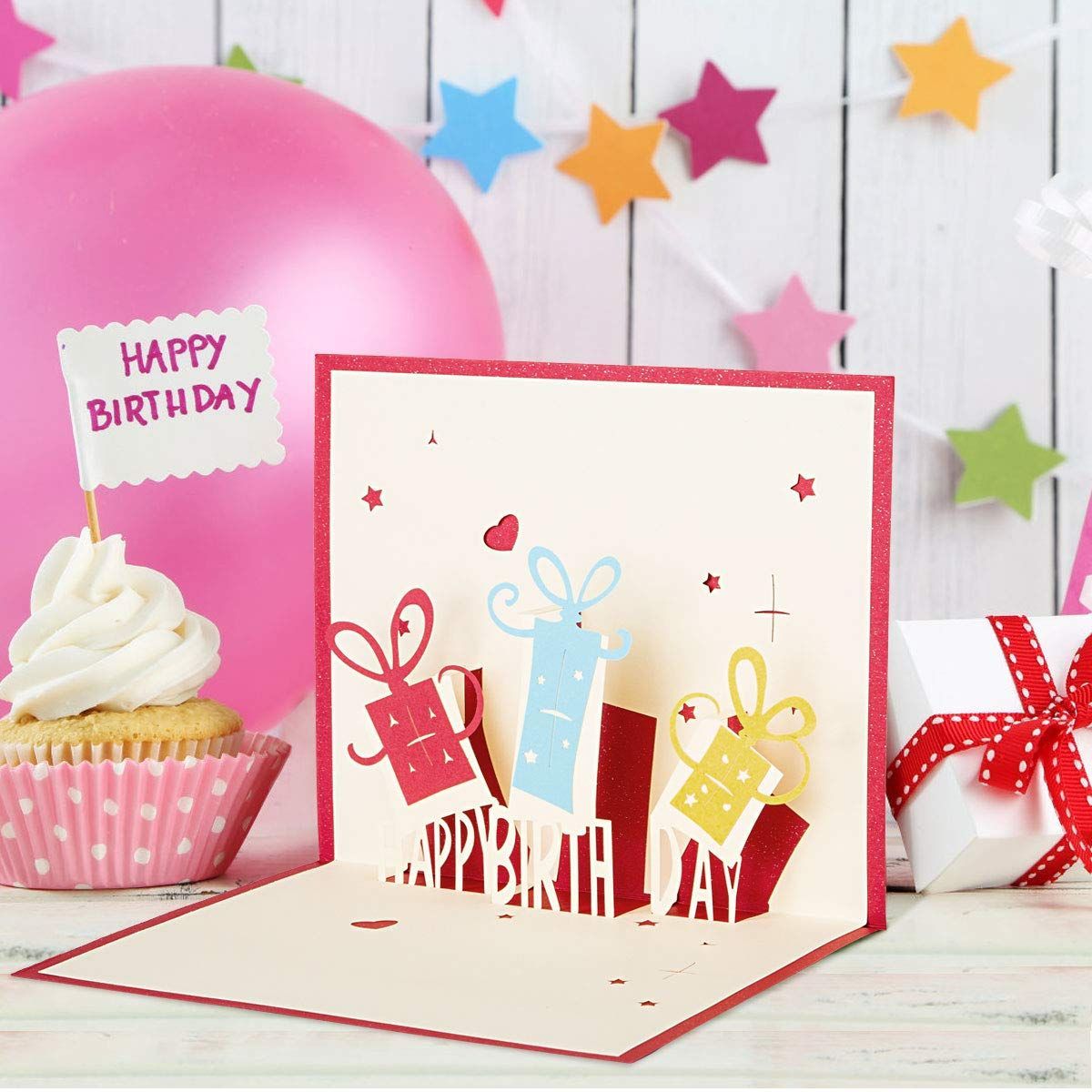  ポップアップカード 立体カード メッセージカード セット カード グリーティングカード バースデーカード 封筒 Kesote 封かんシール付 グリーティングカード レター カード