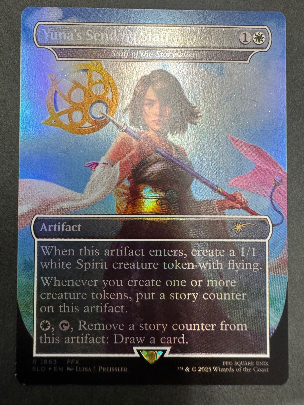 MTG ユウナの導きの杖 語り部の杖 英語 foil ボーダーレス