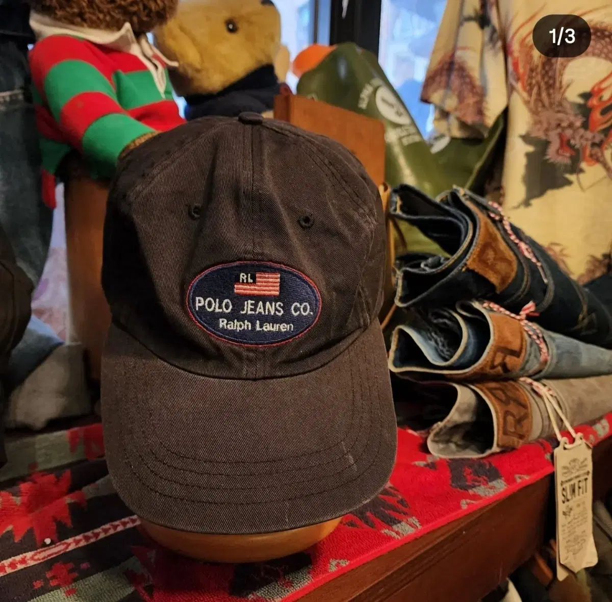 90s POLO Ralph Lauren ポロ ユニークなボールキャップ