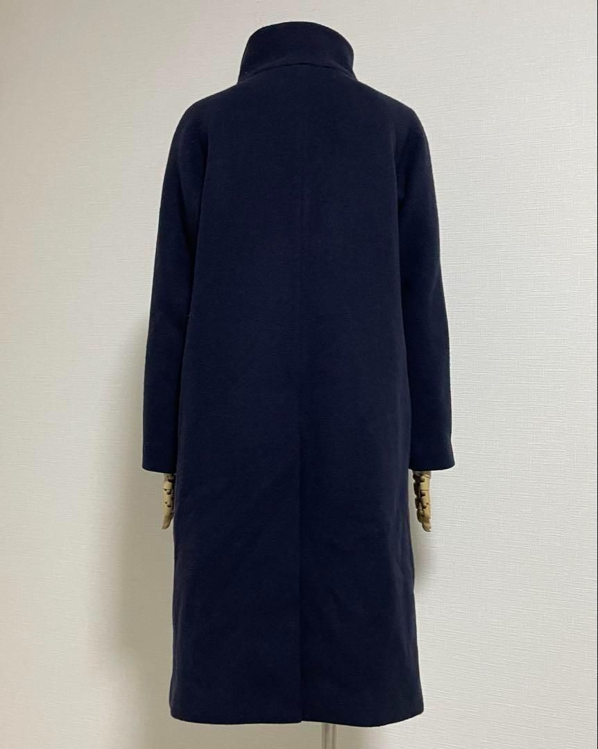 最終値下新品未使用タグ付８０%OFF❣️GALERIE VIEネイビーロングコート GALERIE VIE ギャルリーヴィー ウール100% スタンドカラー ロング