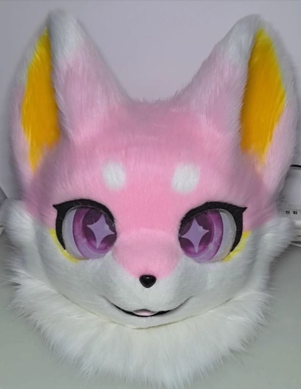 着ぐるみヘッド キツネ NO.149 ピンク 全頭ヘッド ケモノ ファースーツ ぬいぐるみ コスプレ コスチューム kigurumi