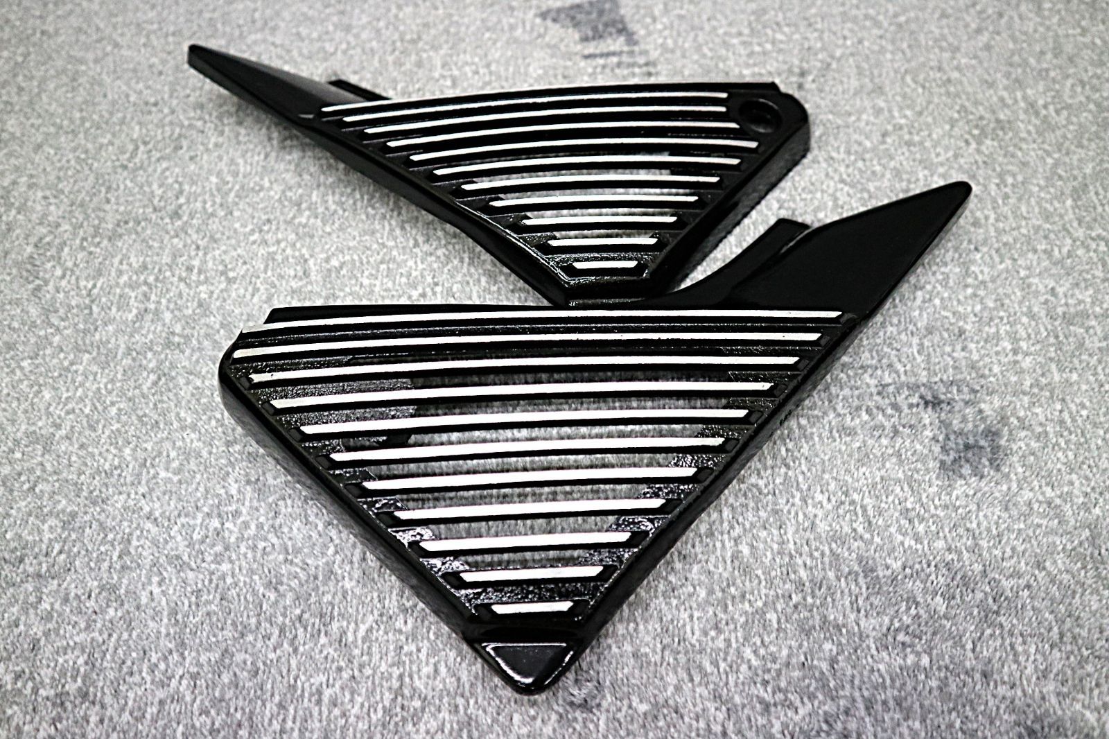 ゼファーΧ アルフィン＆エアクリカバー メッキ ブラック アルフィン サイドカバーZR400C ZR400Gゼファー400 エアクリーナーカバー BRIGHTFACE_UK