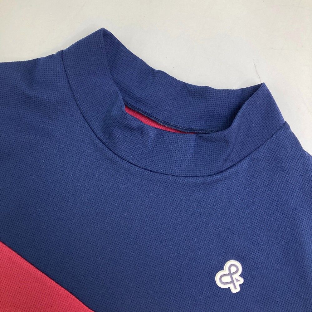 サイズ：M AND PER SE アンパスィ  ハイネック半袖Tシャツ  レッド系 [240101443524] ゴルフウェア メンズ ストスト サイズ：M AND PER SE アンパスィ ハイネック半袖Tシャツ レッド