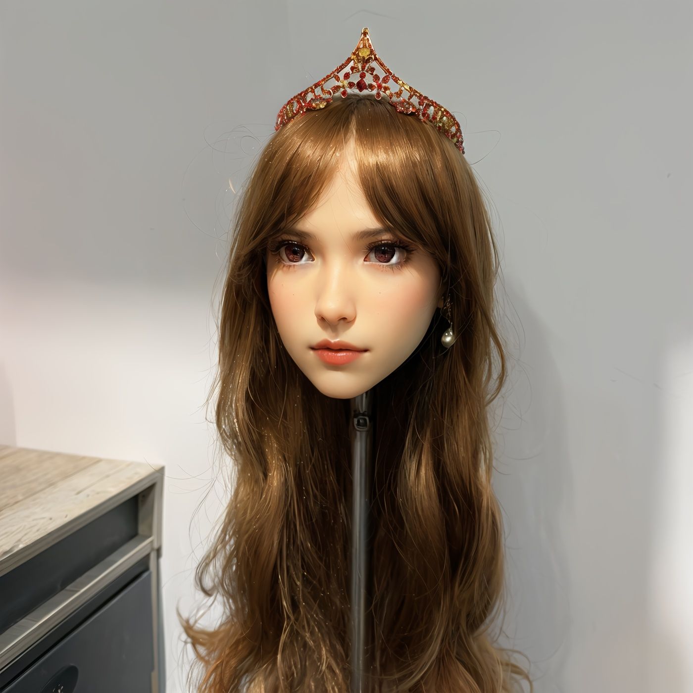 美容学校 帽子とイヤリングショーケースに最適