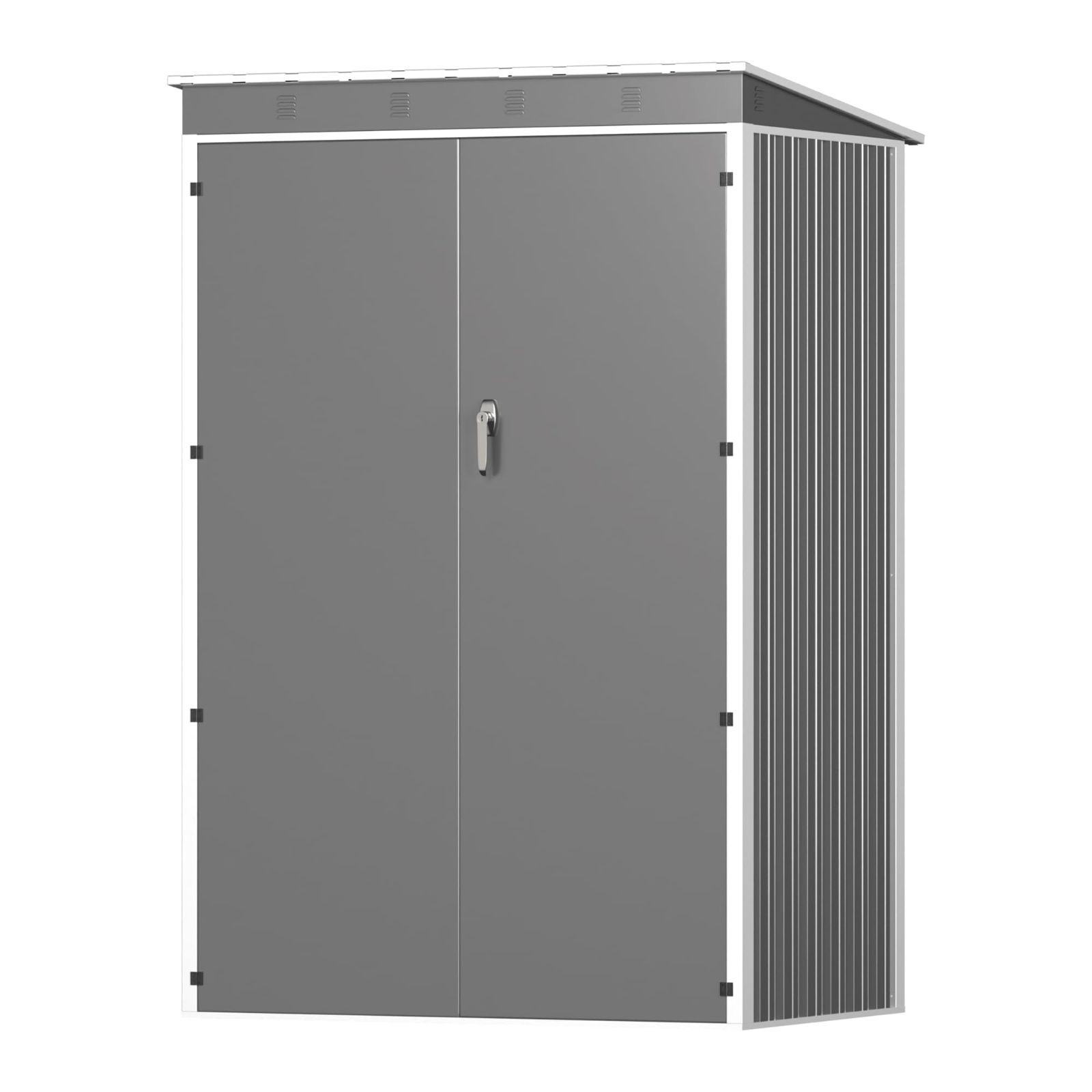 つ スチール・グレー・戸外収納庫】 OSJ 物置 屋外 スチール 倉庫 幅123