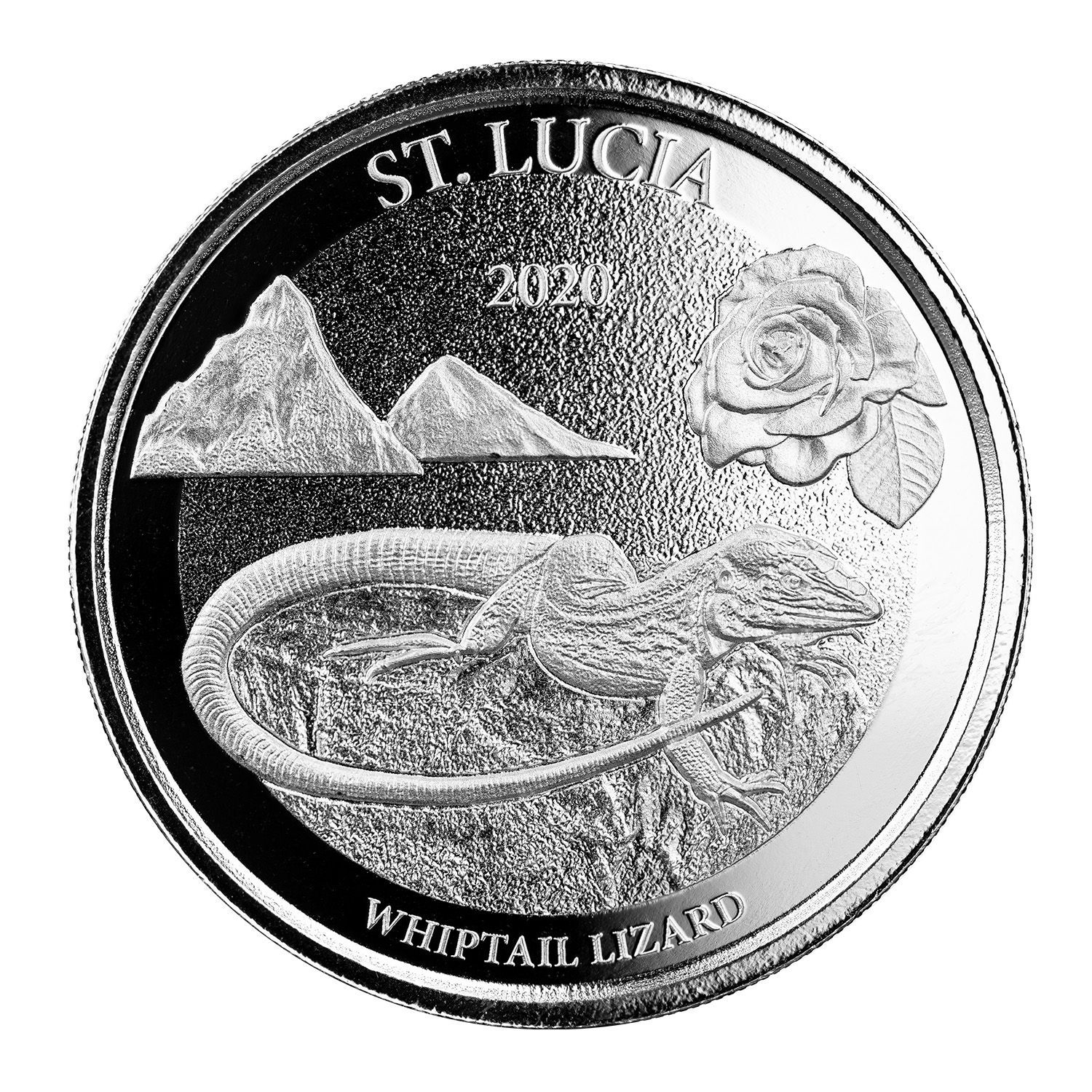[保証書・カプセル付き] 2020年 (新品) セントルシア「ウィップテール・リザード」純銀 1オンス 銀貨