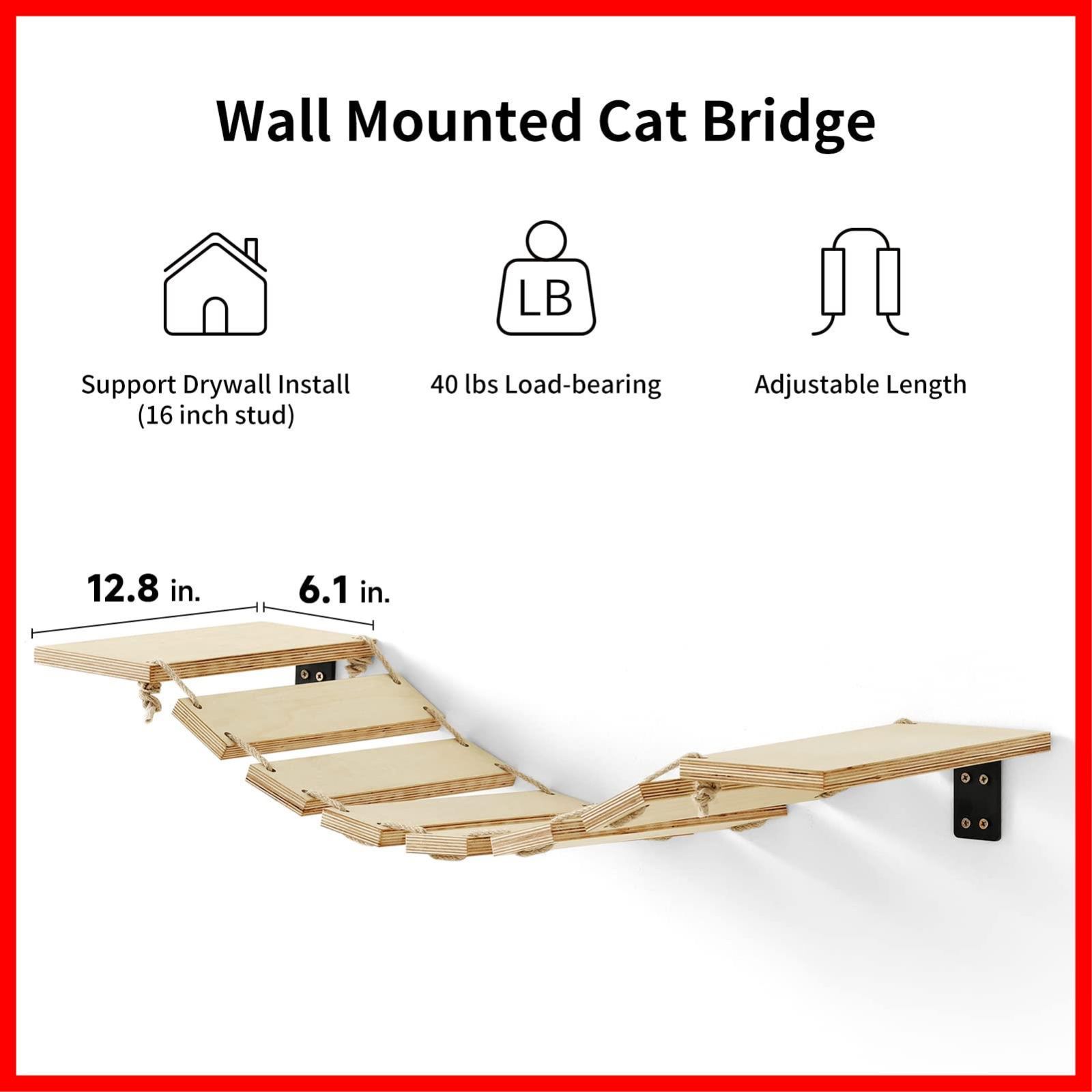 人気商品】DIY キャットウォーク 木製 吊り橋 遊び場 猫 キャット