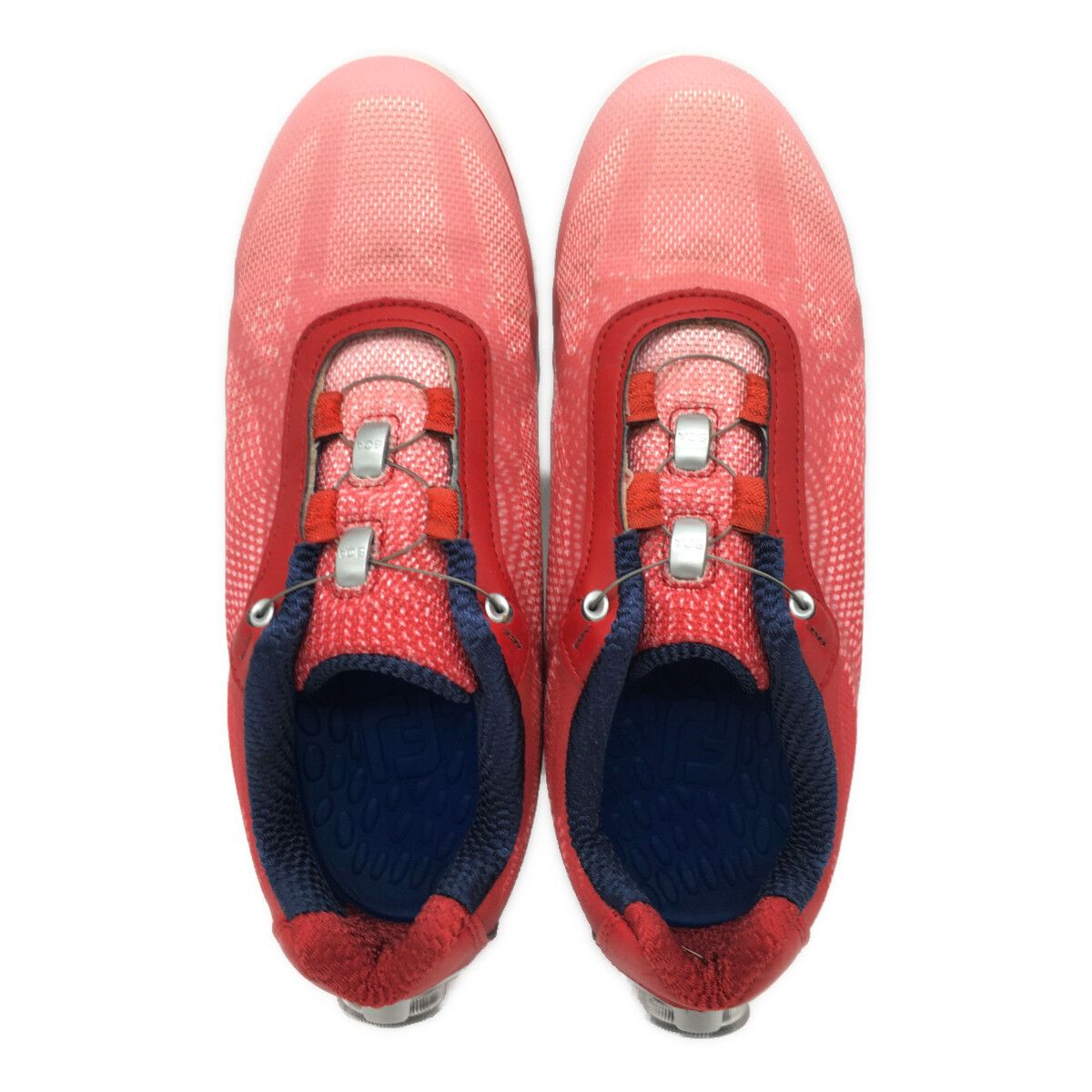 中古 フットジョイ FootJoy ゴルフシューズ 22.5 赤 レッド