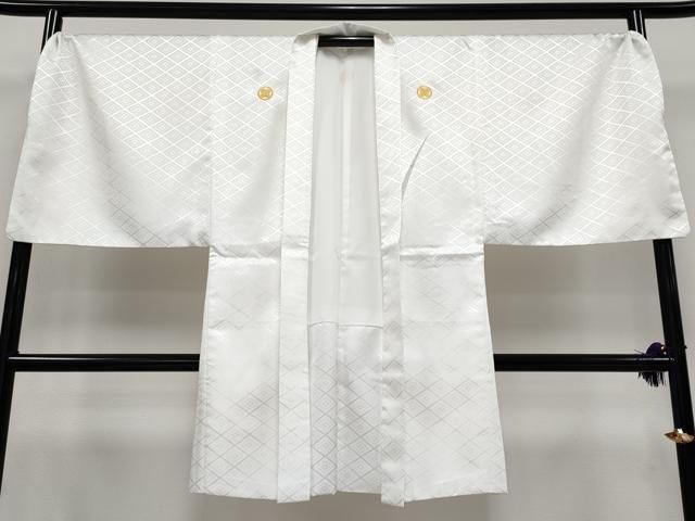 平和屋着物□極上 男性 色無地 紋付き羽織・行灯袴セット キングサイズ