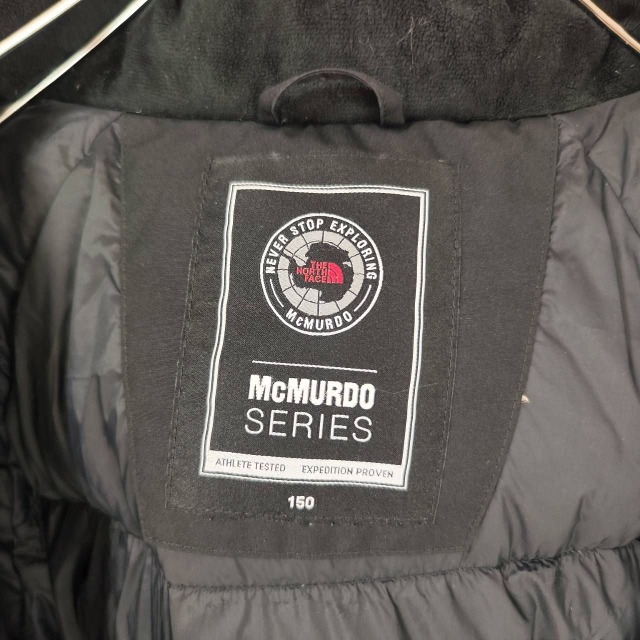 ノースフェイス　THE NORTH FACE　ダウンジャケット　McMURDO　キッズ　150　マウンテンパーカー　ブラック　黒　マクマード　アウター　アウトドア