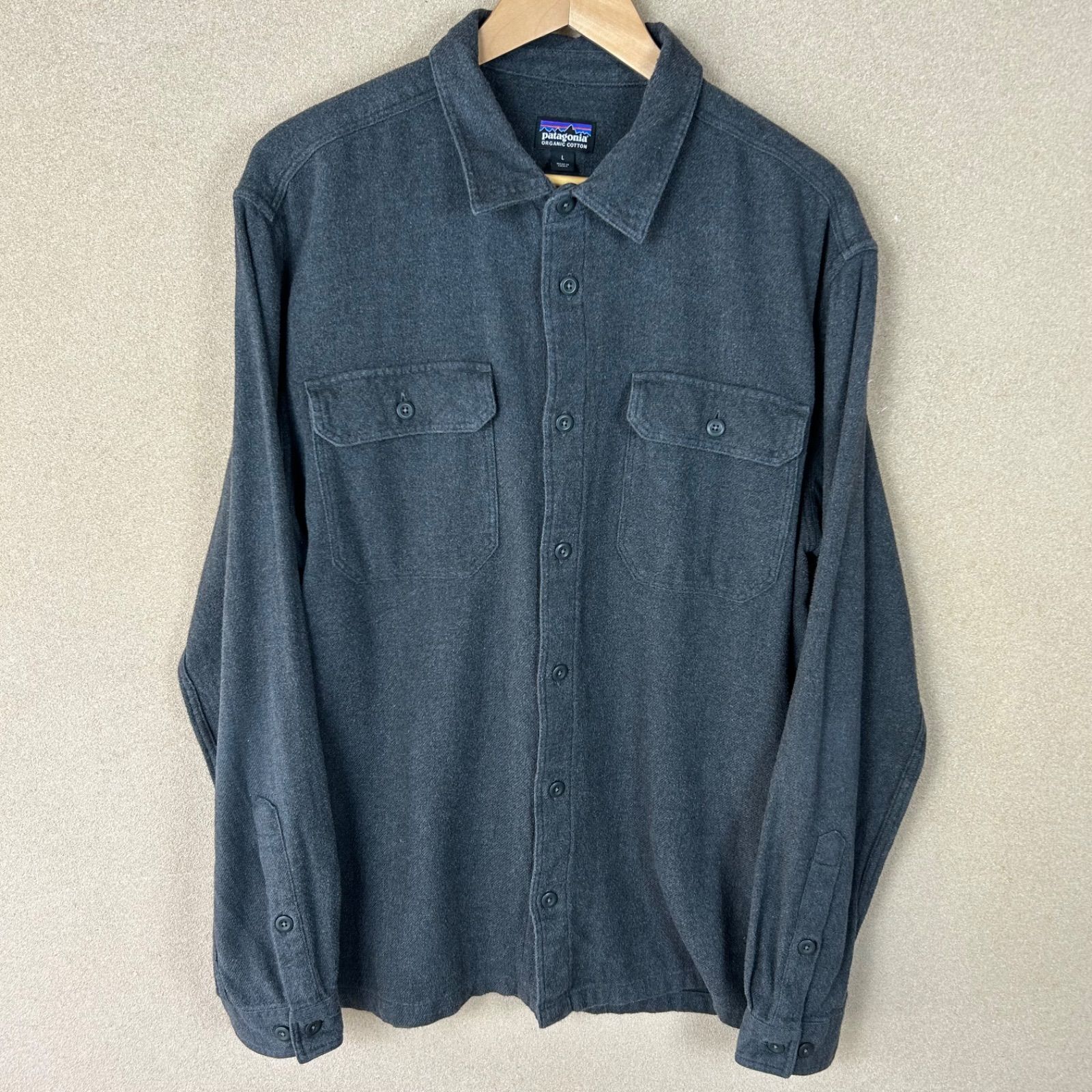 Patagonia FA17年 53947 Lサイズ フィヨルドフランネルシャツ 灰