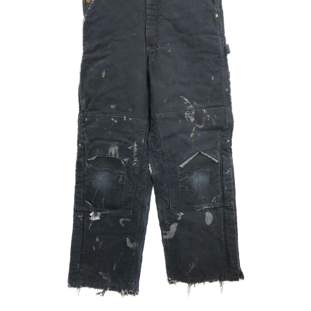 （美品）carhartt カーハート　オーバーオール　ブラック　ダブルニー Carhartt カーハート ダック ダブルニー ビブオーバーオール