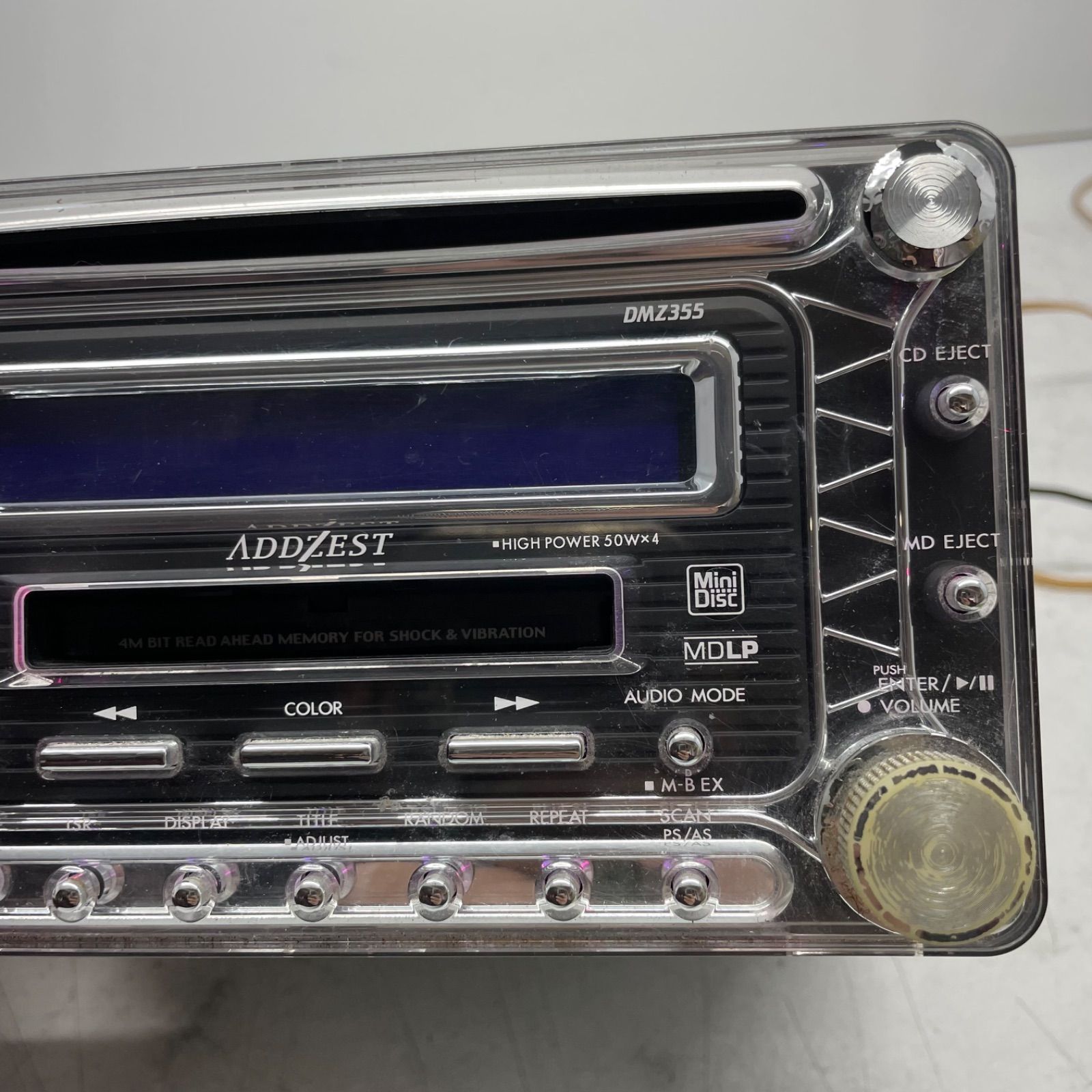 Y【当時物】ADDZEST アゼスト 2DIN DMZ355 カー オーディオ デッキ MD