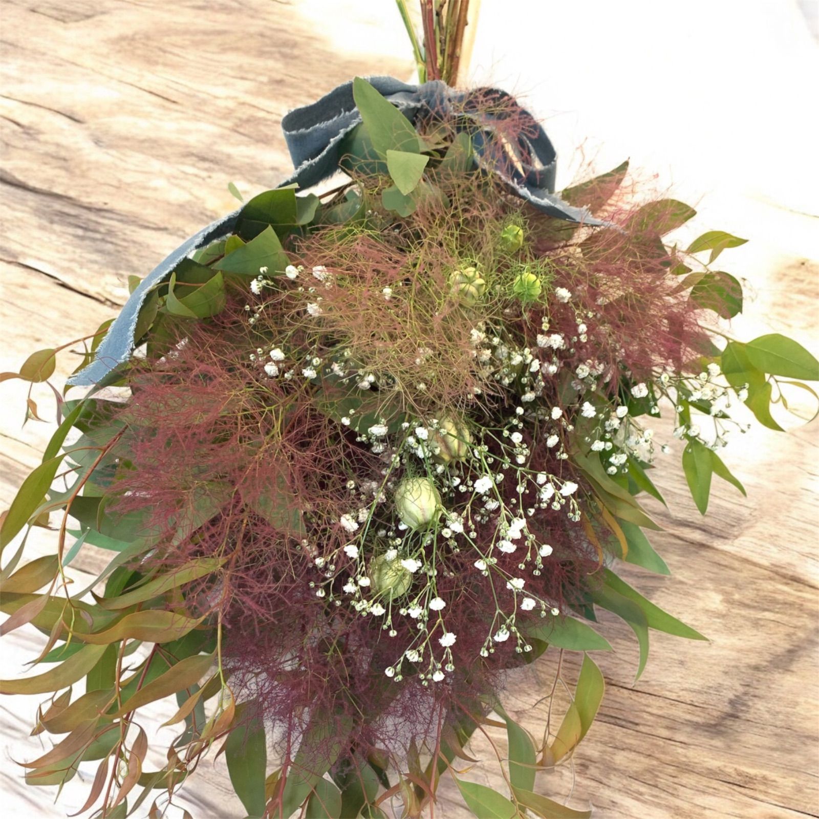 ✳︎花屋が作る✳︎】スモークツリーのドライフラワースワッグ 無料