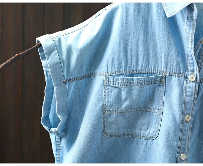 美品 UNITEDTOKYO デニムブラウス 半袖 フレンチスリーブ ブルー 夏 ggg0271046_1.jpg
