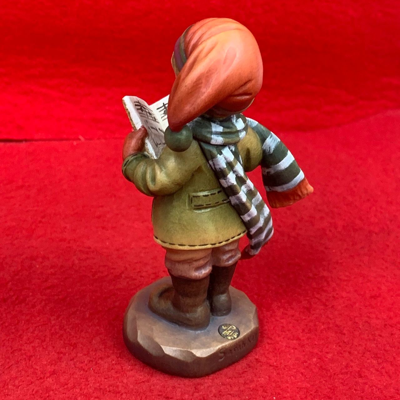 希少 アンリ人形 木彫り サラケイ Joy to tha world 10cm Anri