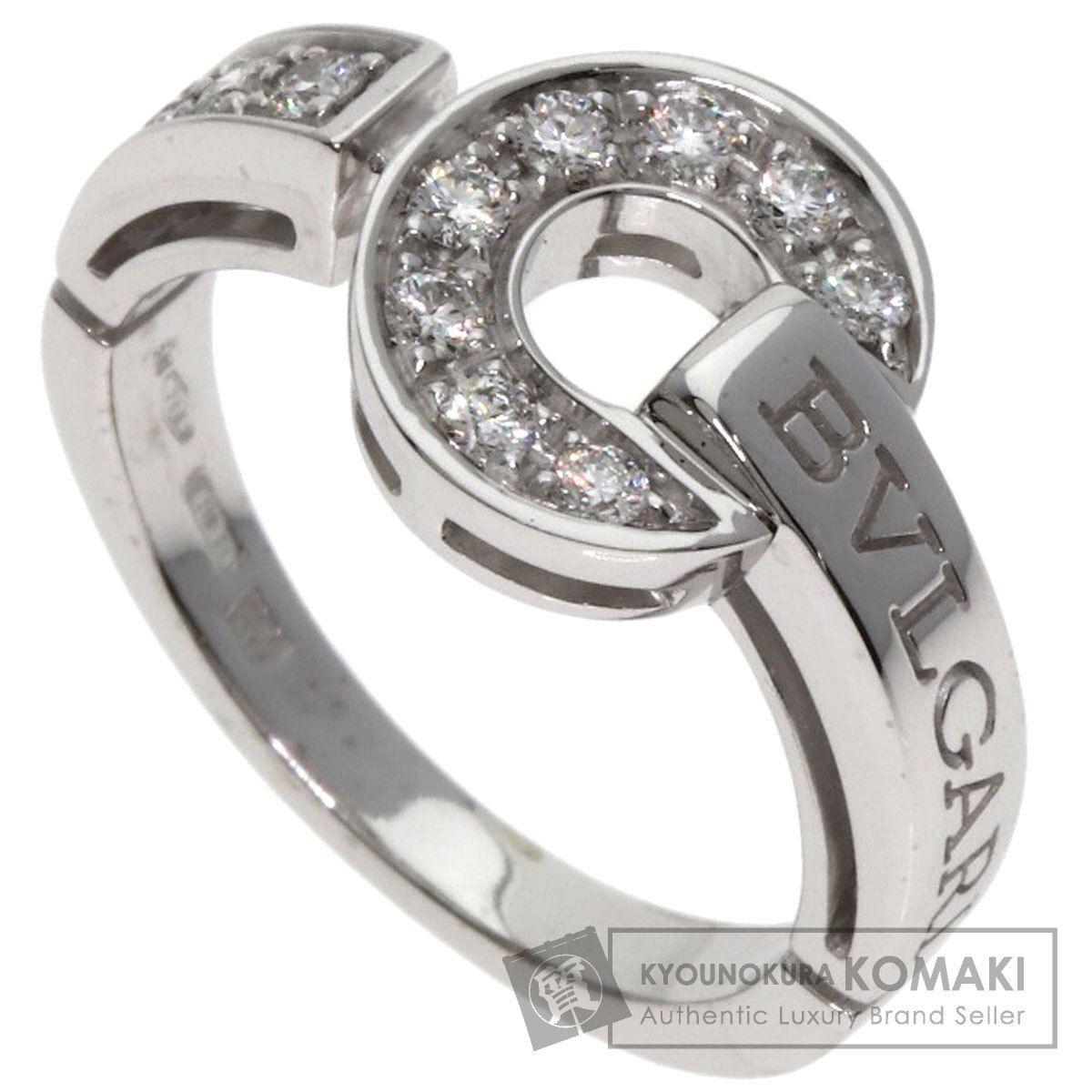 BVLGARI ブルガリ ブルガリブルガリ ダブルロゴ ダイヤモンド リング 指輪 K18WG レディース