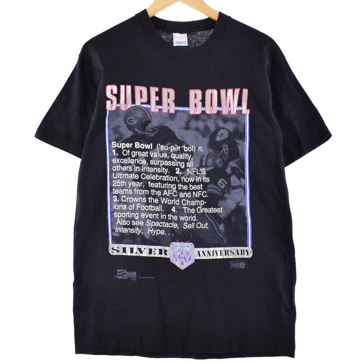 古着 90年代 SALEM SPORTSWEAR NFL SUPER BOWL XXV スーパーボウル スポーツプリントTシャツ メンズM  ヴィンテージ/eaa262696