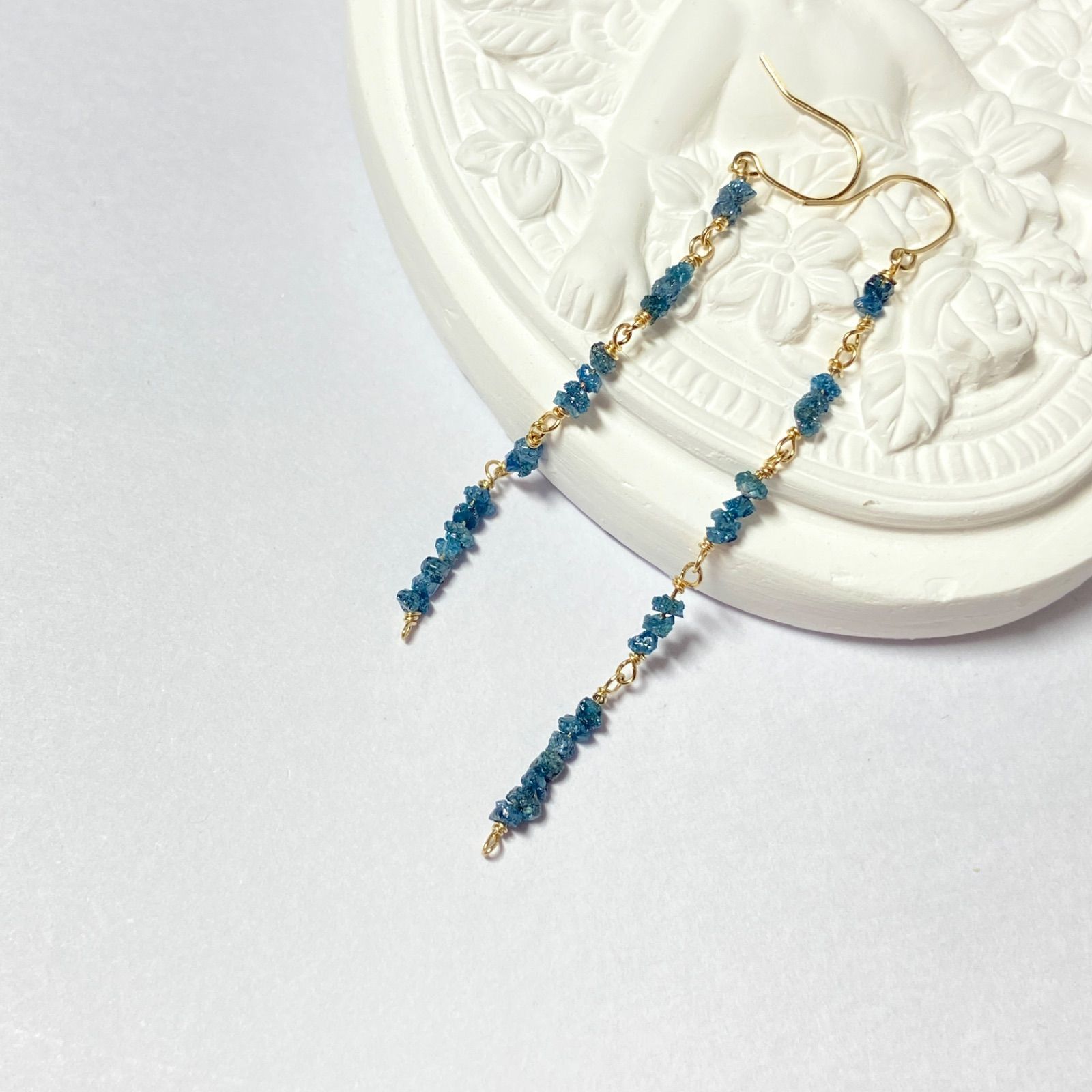 ブルーダイヤモンド 天然石 ダイヤモンド 原石 ラフ ラフストーン 10金  