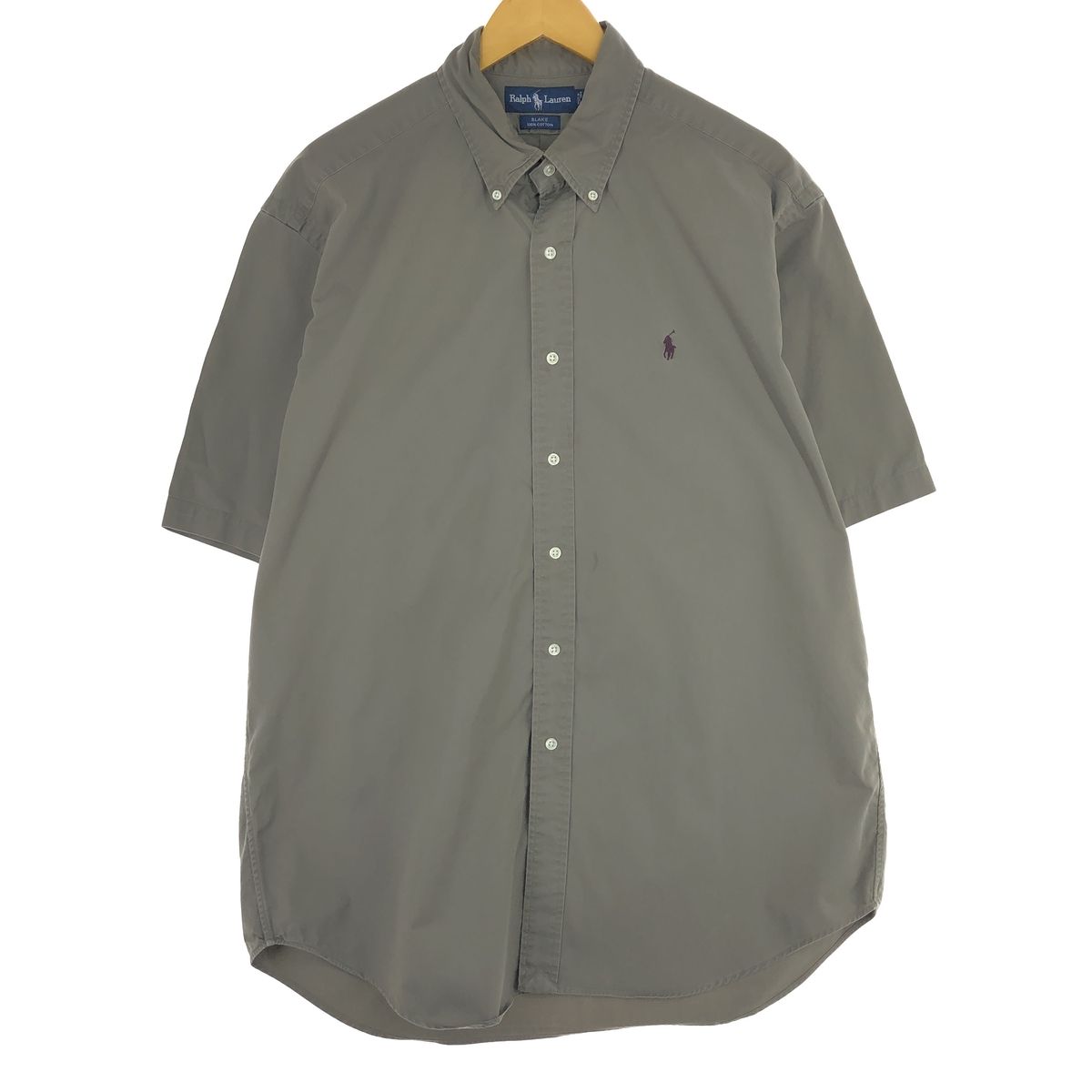 古着 ラルフローレン Ralph Lauren BLAKE 半袖 ボタンダウンシャツ メンズL/eaa445184