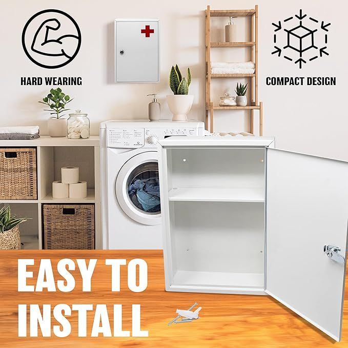 NEW MEDICAL CABINET FIRST AID WALL MOUNTED MEDICINE KIT TABLET BOX WHITE HOME WWW_IBETON_RU