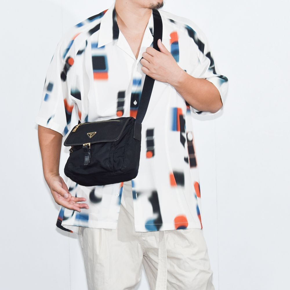 PRADA ショルダーバッグ メンズ ナイロン ベルト 31867