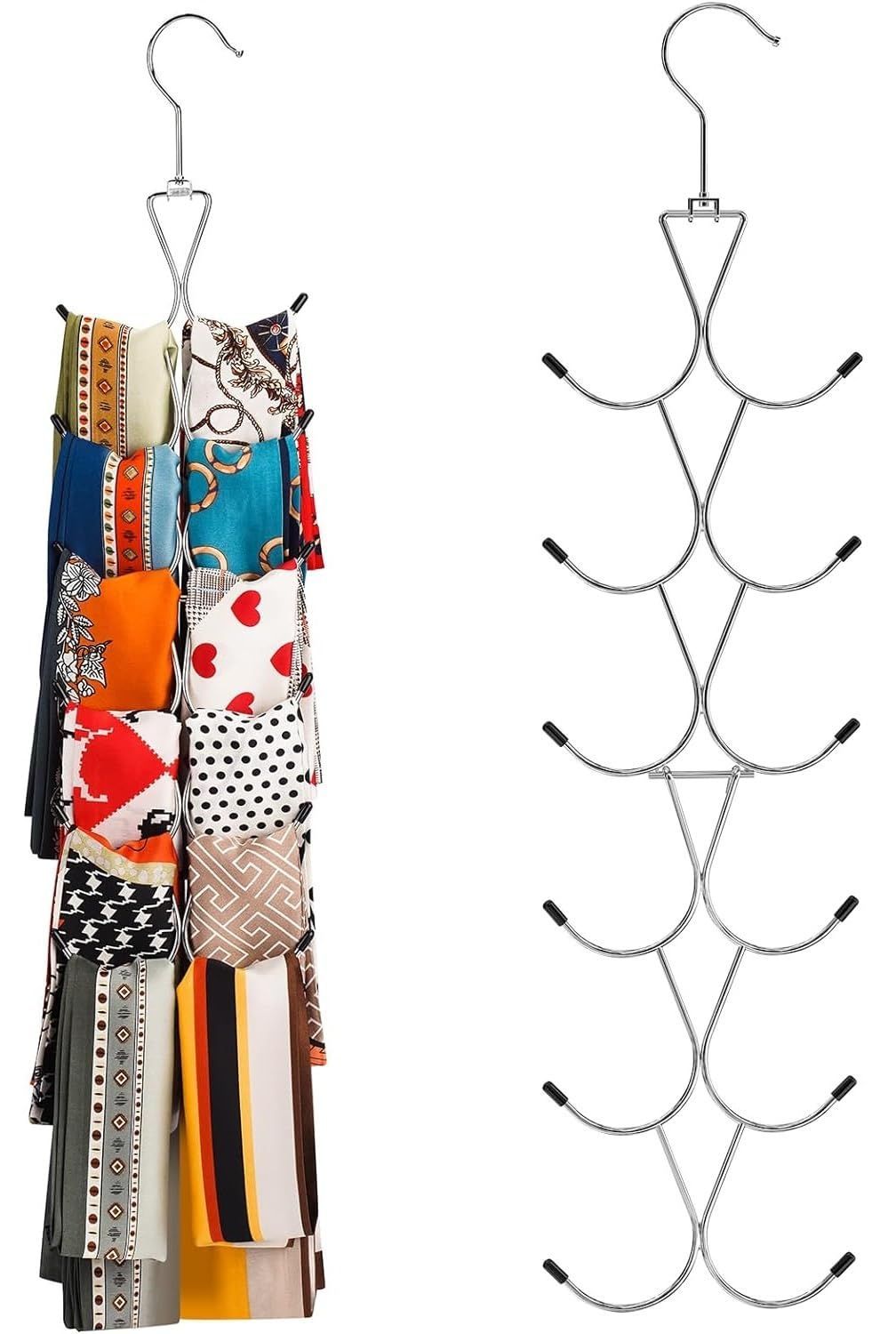 売切注意 マルチハンガー 360度回転 マフラー ネクタイハンガー スカーフハンガー 折りたたみ式 吊り下げハンガー ベルト 12本掛け 帽子 バッグ 小物収納 Lakymisy スペース活用 多機能ハンガー