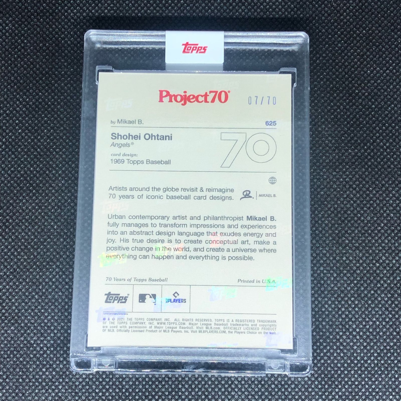 大谷翔平　2021　Topps project70 card #625　※大人気 大谷翔平 Topps Project70 #625 PSA10 世界で26枚 - メルカリ