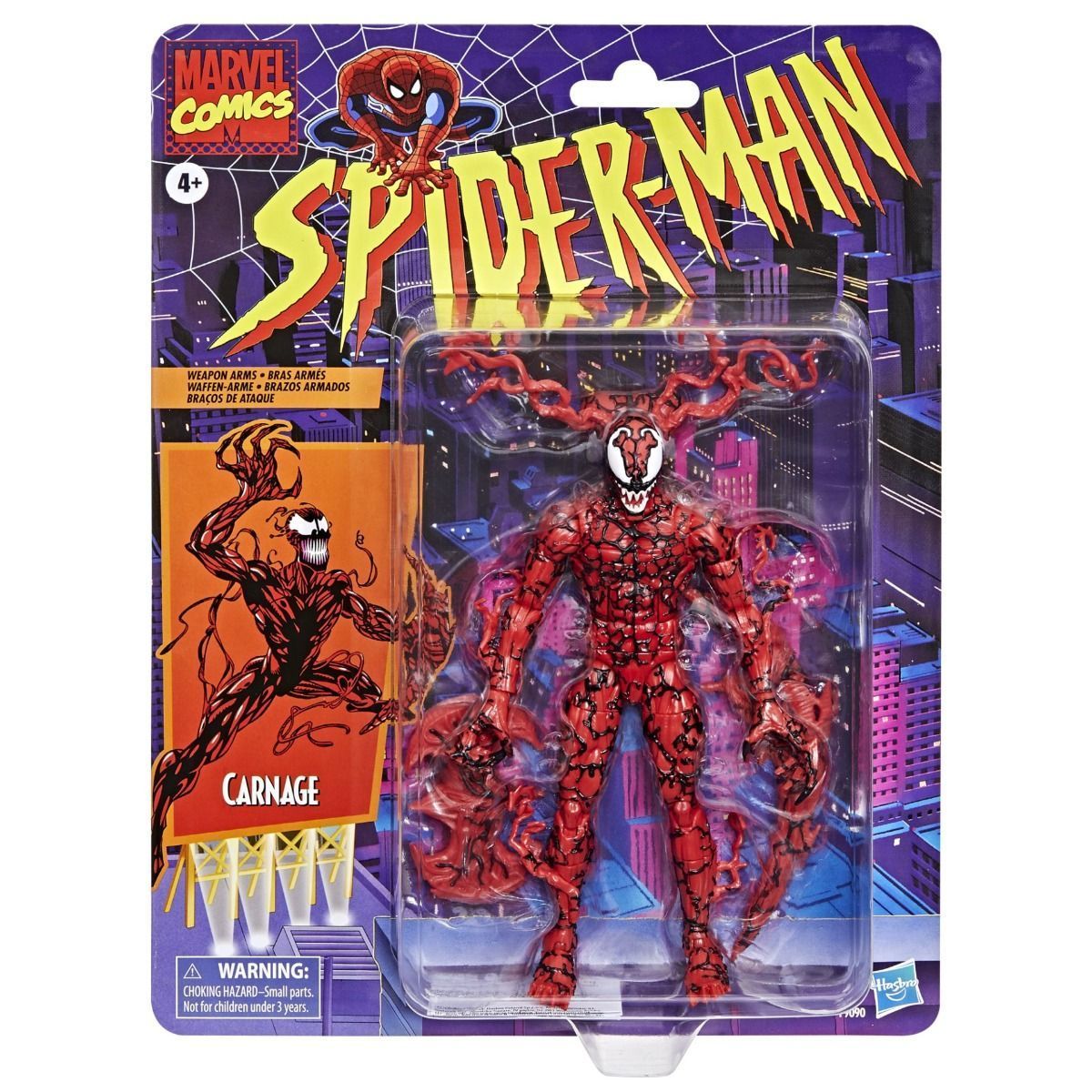 マーベルレジェンド レトロカードバック カーネイジ  6インチアクションフィギュア Marvel Legends Retro Cardback Carnage 6-Inch Action Figure