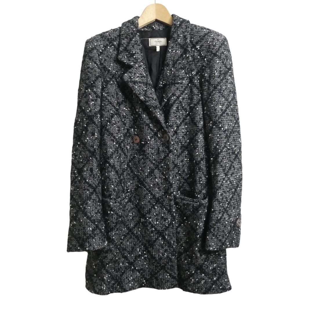 FENDI フェンディ サイズ40 チェスターコート ロングコート ツイード