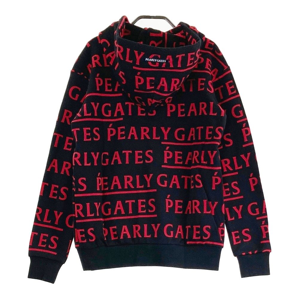 サイズ 0 PEARLY GATES パーリーゲイツ 055-2162314 ジップパーカー ロゴ柄 ブラック系 240101543658 ゴルフウェア レディース ストスト