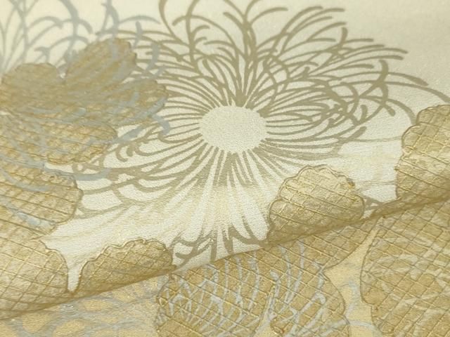 平和屋本店■極上　世界的友禅作家　千地泰弘　訪問着　乱菊　暈し染め　金銀彩　銀通し地　逸品　DZAA3584kh5 平和屋本店□極上 世界的友禅作家 千地泰弘 訪問着 乱菊 暈し染め 金銀