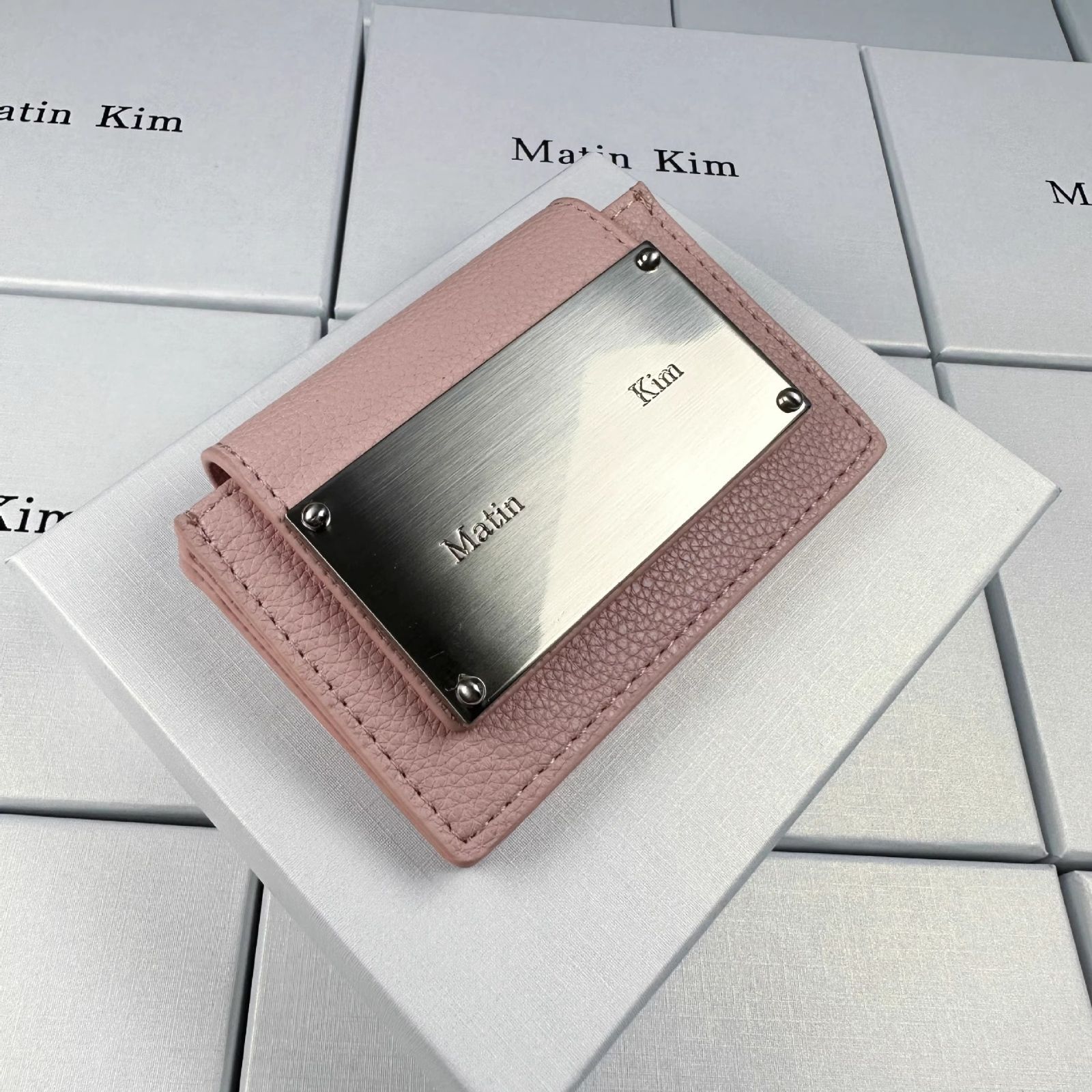 Matin Kim マーティンキム カードケース 名刺 ミニ財布 ブラック 新品未使用】MATIN KIM マーティンキム 大人気 韓国 折りたたみ