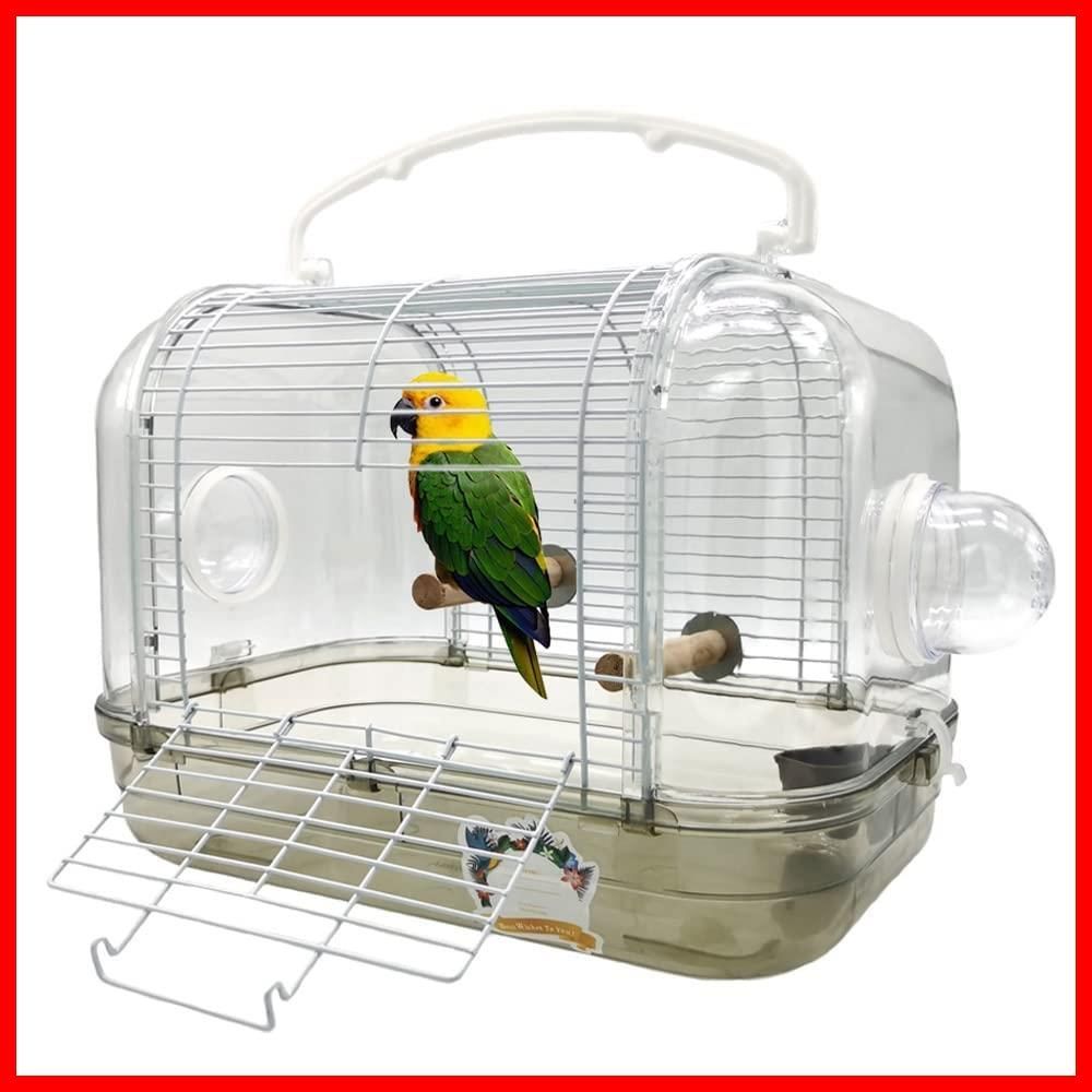 【速発送】 鳥かご インコ 止まり木付き バードケージ 鳥 キャリー ケージ 文鳥 通院 おでかけ セキセイ 手乗り ゲージ 組み立て式