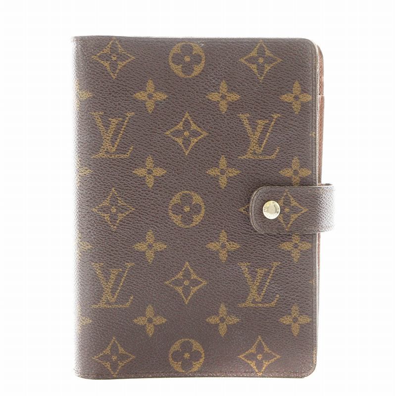 ルイヴィトン LOUIS VUITTON アジェンダMM モノグラム 手帳カバー 茶 ブラウン R20105 |AN22 OH