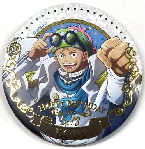 ワンピース バースデージュエリー缶バッジ 5月　コビー　44個 中古】バッジ・ピンズ コビー 「ワンピース バースデージュエリー缶