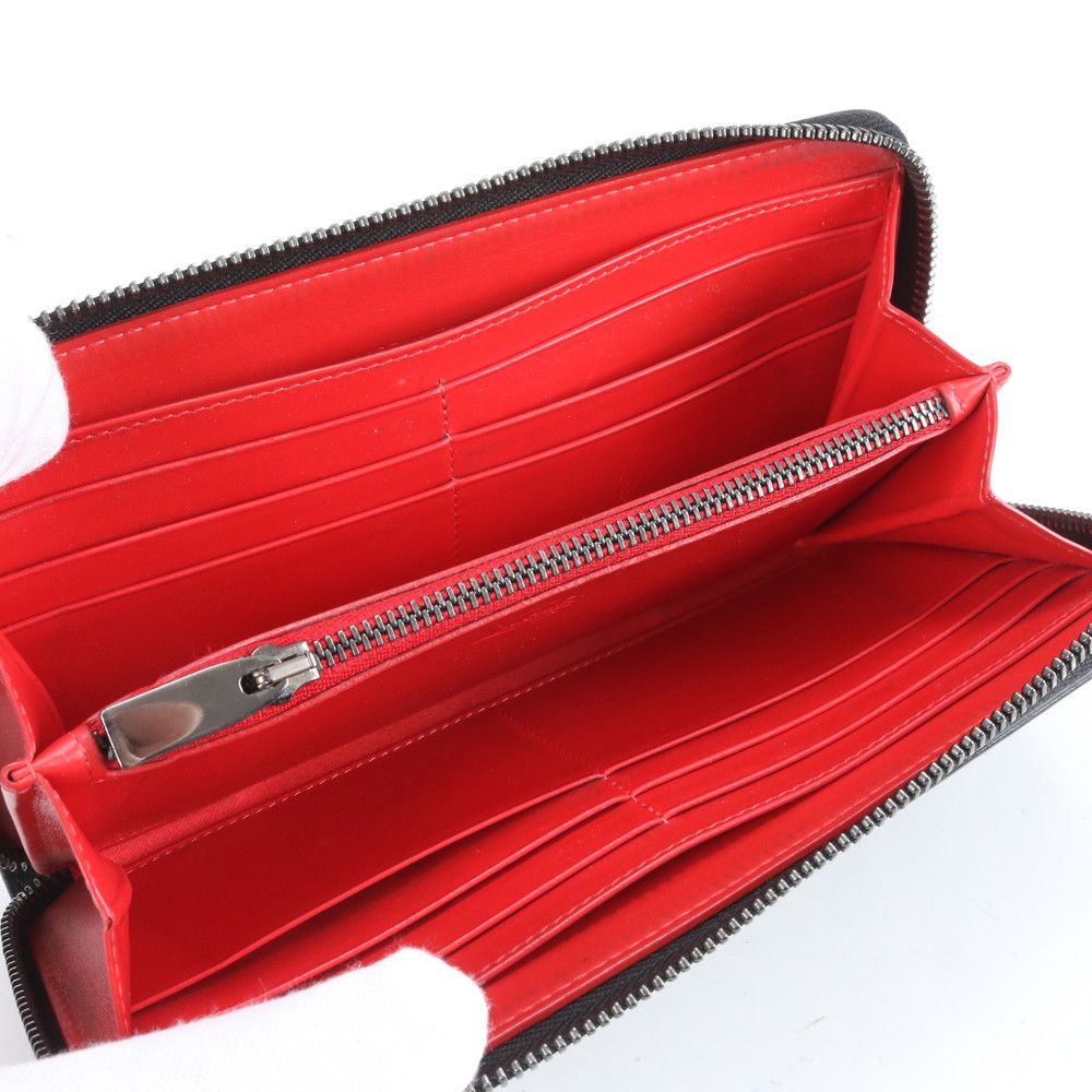 極美品 クリスチャンルブタン パネトーネ スパイク レザー 長財布  