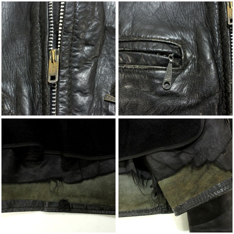 60s USA製 vintage ブルックス BROOKS シングルライダースジャケット