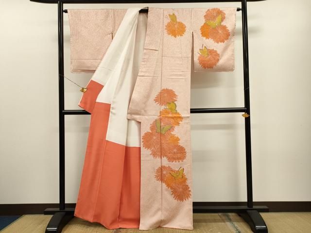 平和屋着物●名門　藤娘　きぬたや・総絞り　訪問着　花蝶文　正絹　逸品　CAAT9303dy 平和屋着物○名門 藤娘 きぬたや・総絞り 訪問着 花蝶文 正絹 逸品