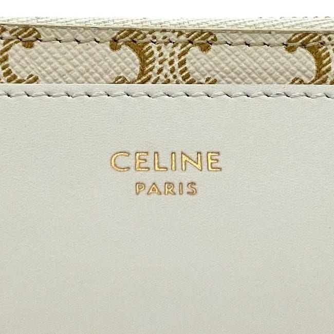 セリーヌ コインケース ホワイト トリオンフ 美品 カード