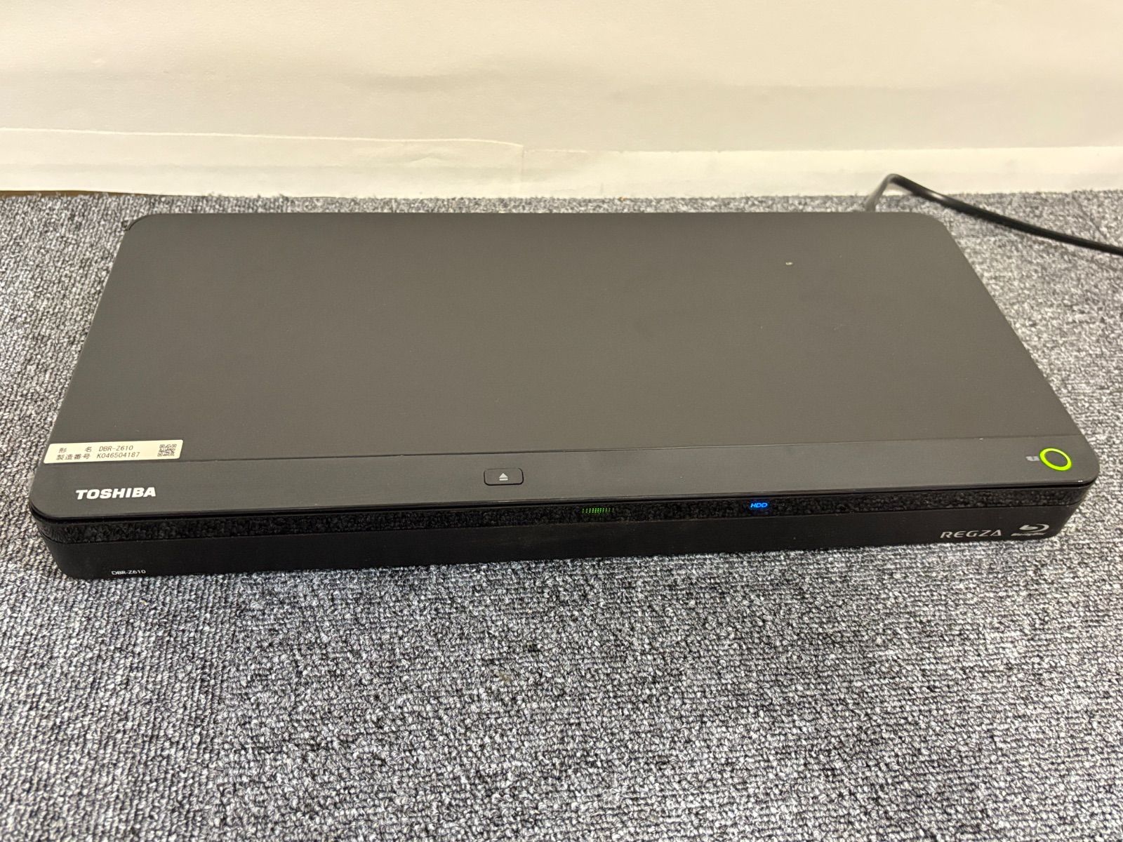 東芝 REGZA DBR-Z610 TOSHIBA ブルーレイレコーダー DBR-Z610 500GB