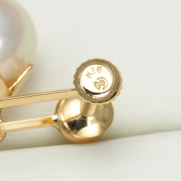 TASAKI タサキ イヤリング パール 真珠 7.2mm/7.4mm K18YG #165206  