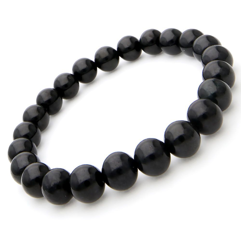 ブラックジェイド ブレスレット 8mm 黒翡翠 パワーストーン ブレスレット メンズ レディース 天然石 数珠 アクセサリー メン  
