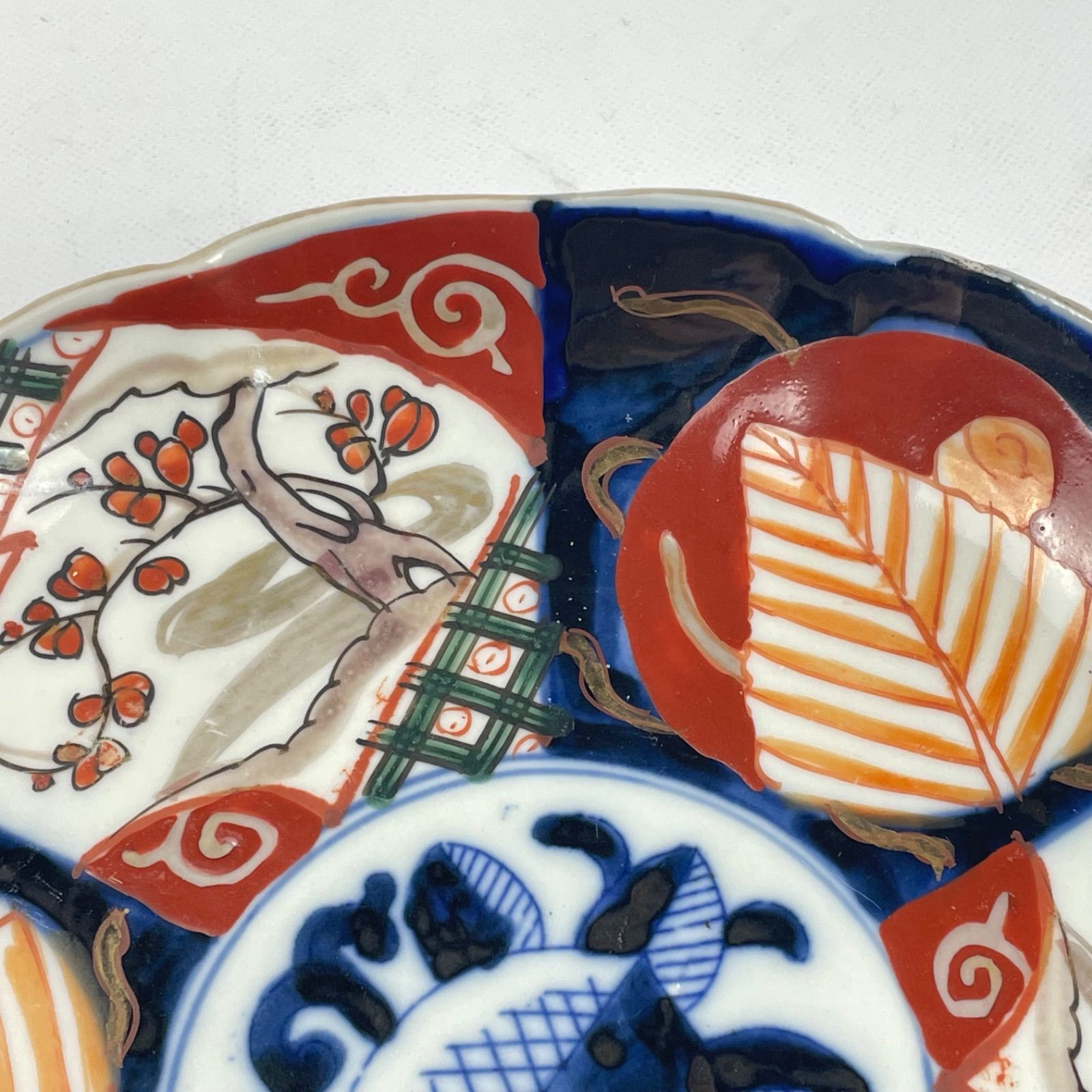 599 色絵 花 古伊万里 伊万里焼 骨董 アンティーク 7寸皿 5枚